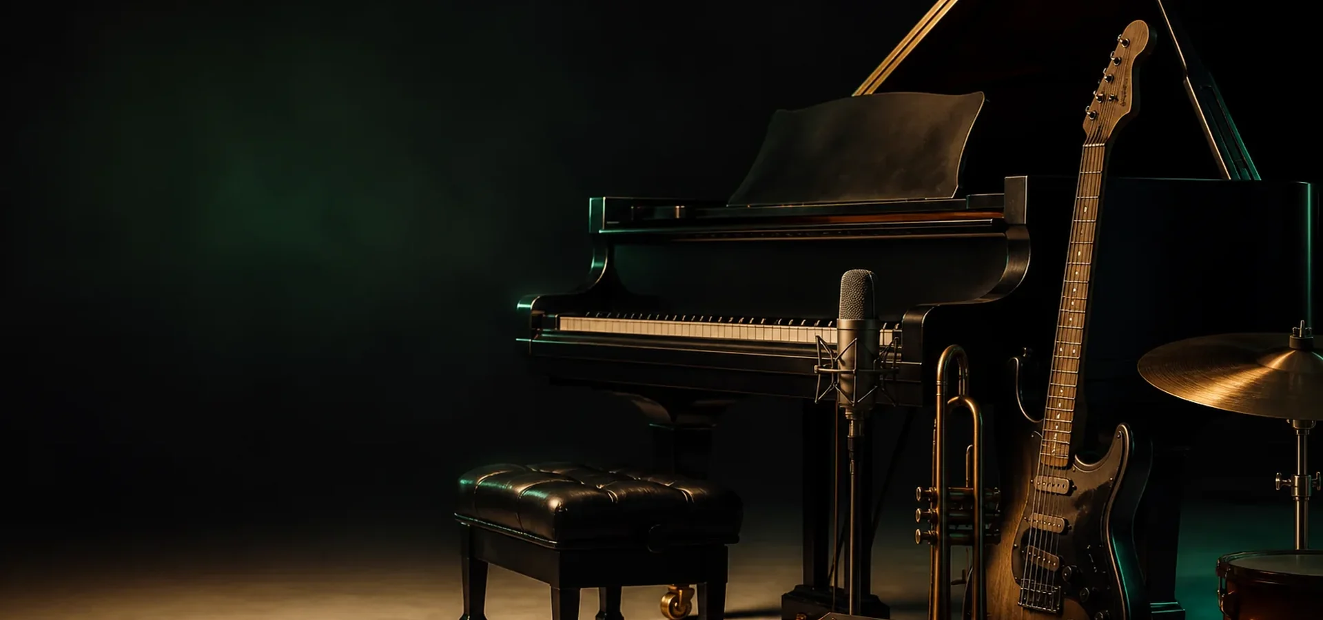Müzik enstrümanlarından editoryal kompozisyon
